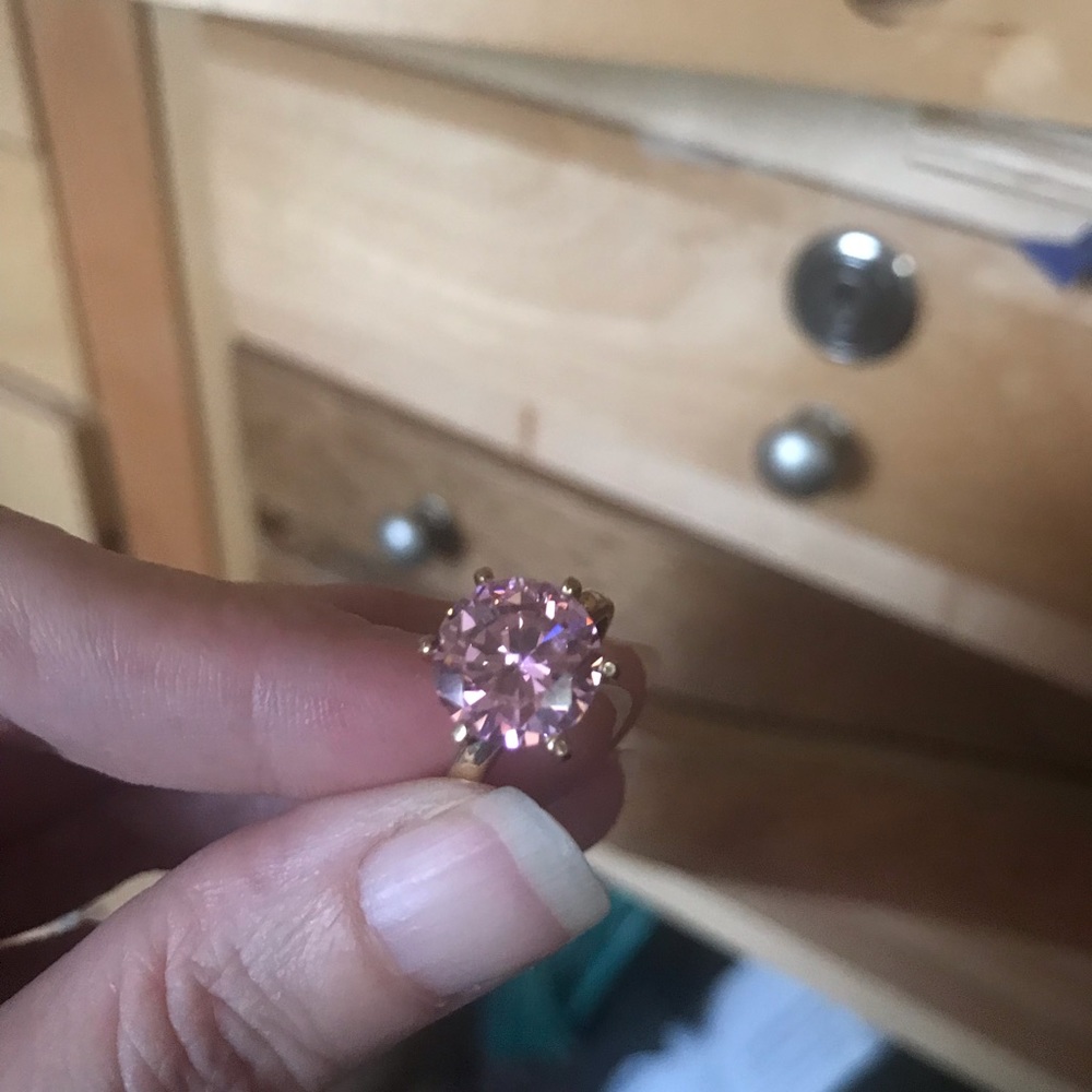 10k Gold Pink Sapphire size 6 ring